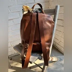 Coach | Bags | Vintage 9s Coach British Tan Leather Backpack 